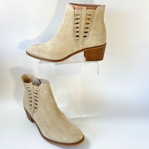 Paul Green Vienna Biscuit Suede Booties Women Ankle Boots Size UK3.5 US6 - Picture 3 of 9
